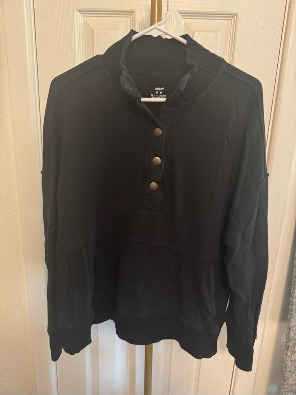 Aerie Button Soft Sweatshirt